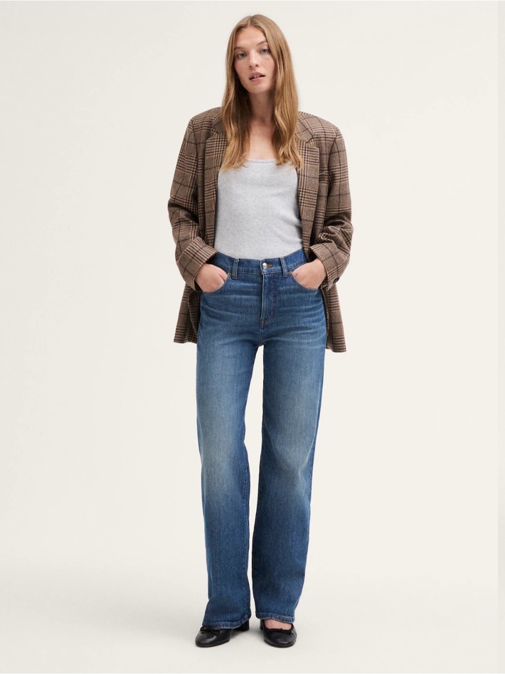 Madewell The Perfect Vintage Wide-Leg Jean Medium Blue Wash